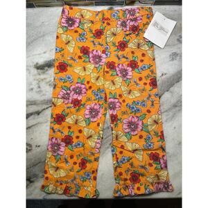 Boutique Nick Nack Patty Wack Butterfly Floral Capri Pants Size 6 NWT